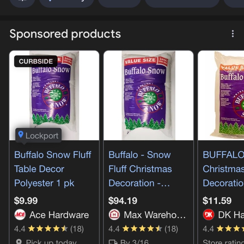 Buffalo Snow White Decorative Holiday Snow - Buffalo Brand - Picture 2 of 4
